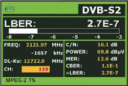 Promax US Explorer II DVB-S2 reception