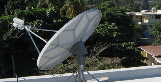 V-Sat system with 3-Watt BUC and Ku-LNB, Port-au-Prince, Haiti